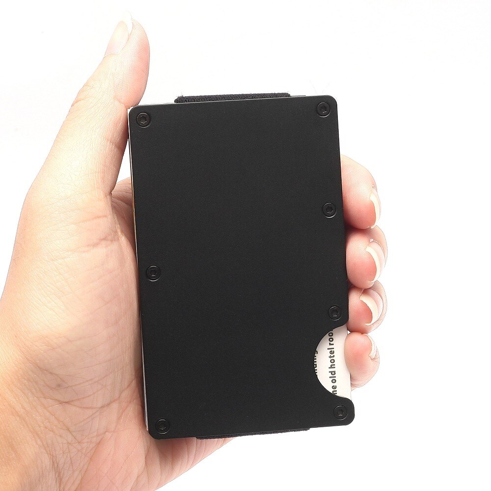 RFID Blocking Slim Wallet Carbon Fiber Metal Credit Card Holder Anti Scan Card Sleeve Self Protection Defense Supplies