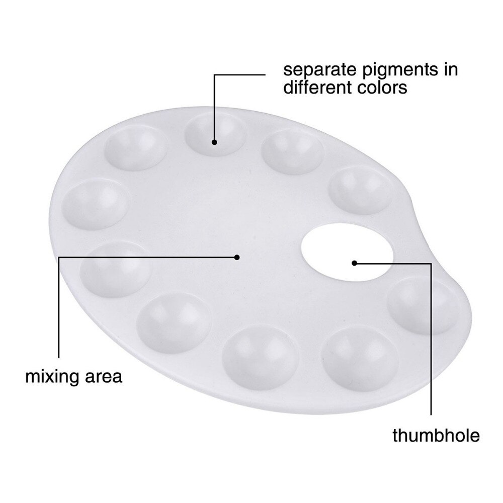 Paint Palette Small Oval 22cm x 17cm Artist Pallet Pallette