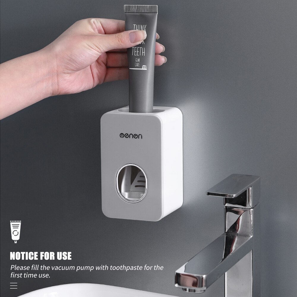 Mengn Toothpaste Dispenser Wall-Mounted Automatic Toothpaste Holder Hands Free Toothpaste Squeezer for Sink Bathroom Accessories