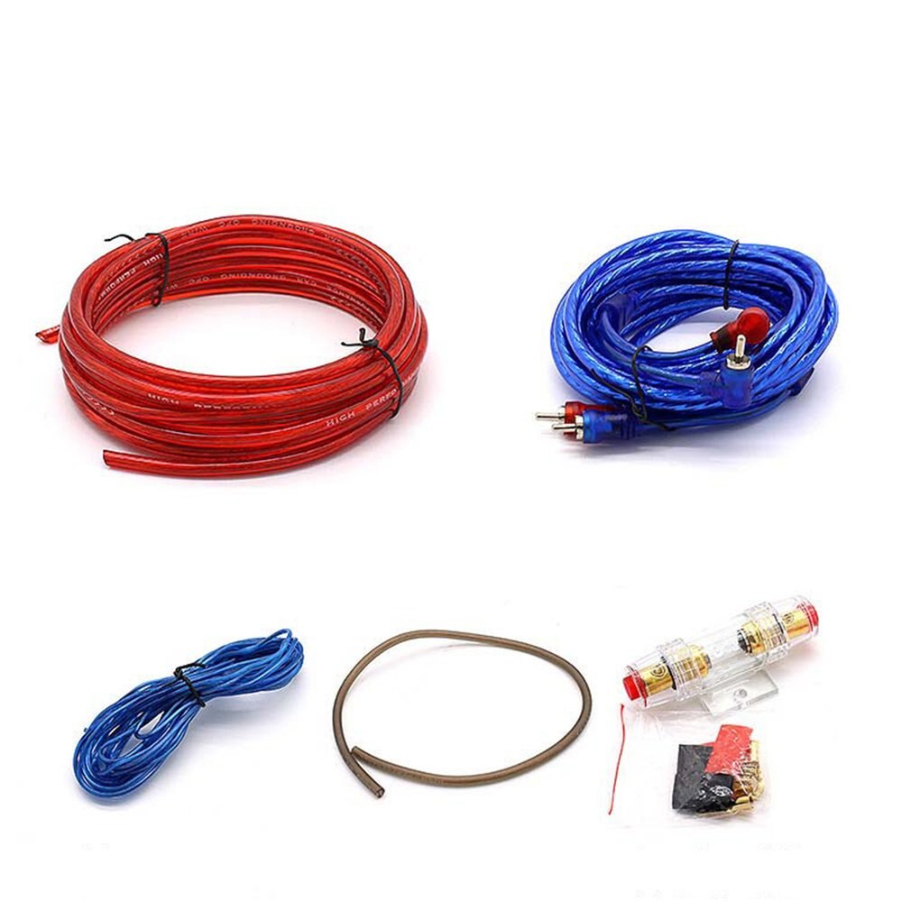 Awg 8 Cable amplificador de potencia Cable de altavoz de graves Set de Cable Kit HiFi para coche Cable de altavoz de graves accesorios de coche