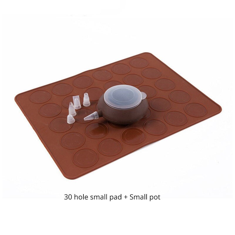 Pastry Boards Macaron Kit Silicone Baking Mat with Circles Macaron Pad Pot Set Baking Sheet Oven Mat Decor Pot 217: Small set