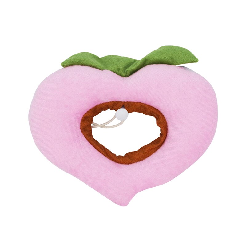 Adjustable Dog Cat Elizabethan Collar Fruit Shape Pet Protective Collar Dog Neck Recovery Anti-Bite Surgery Wound Healing Ring: Pink