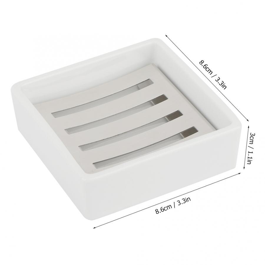 Zeepbakje keramische zeepbakje roestvrijstalen zeephouder voor douche dubbele laag afdruipzeepdoos draagbare zeepbakjes