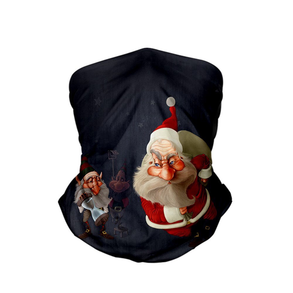 Children's Christmas 3D printed face balaclave kids bandana multi-functional magic headheand boys and girls scarf: etk10