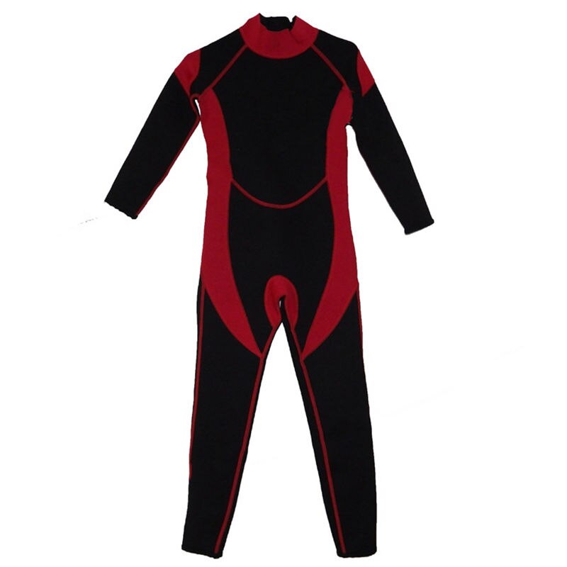 Hisea-traje de neopreno de 2,5mm para niños y niñas, traje de baño de cuerpo completo para surfear, esnórquel, Primavera: RED M014 / 2Y 73-95cm