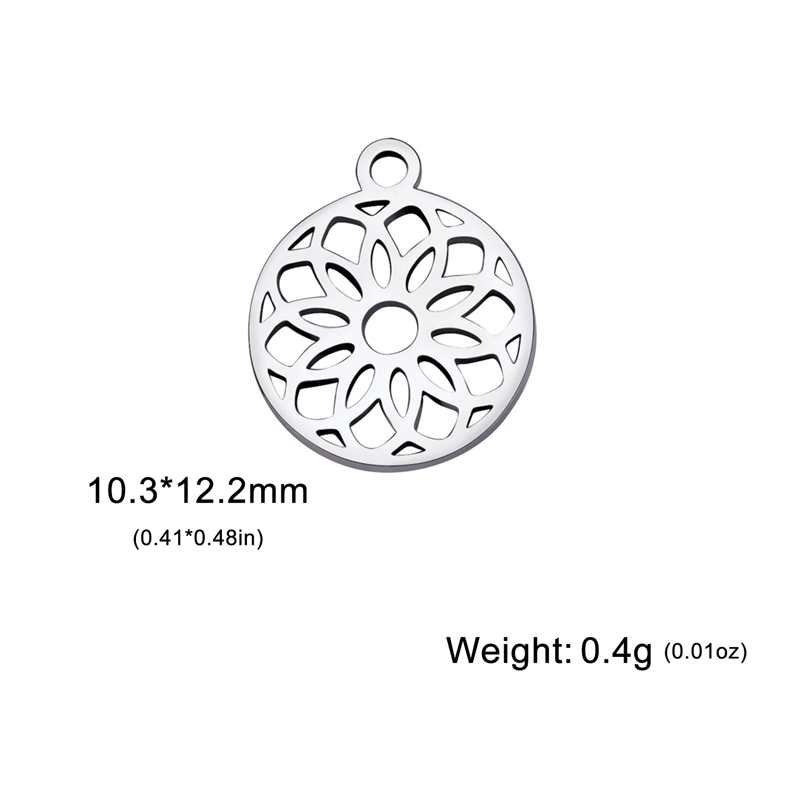 EUEAVAN-abalorios de nudo celta de acero inoxidable, 5 uds., para fabricación de joyas, colgante minimalista de flor de la vida, Egipto, mal de ojo,: Color dorado