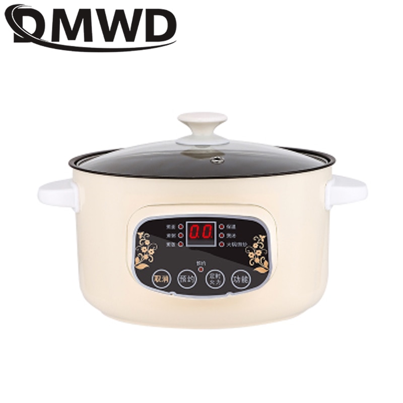 DMWD Multifunctional Electric Cooker Heating Pan Electric Cooking Pot Machine Hotpot Noodles Eggs Soup Steamer mini rice cooker
