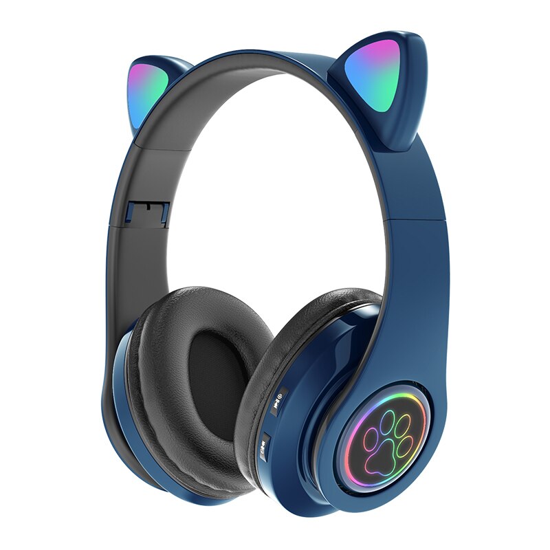 Niedlicher katzenohr-kopfhörer, bluetooth 5.0, kabelloses headset mit unterstützung für tf-karte, audiokabel, kabelgebundener ohrhörer, sport-hifi-bluetooth-headset: 06