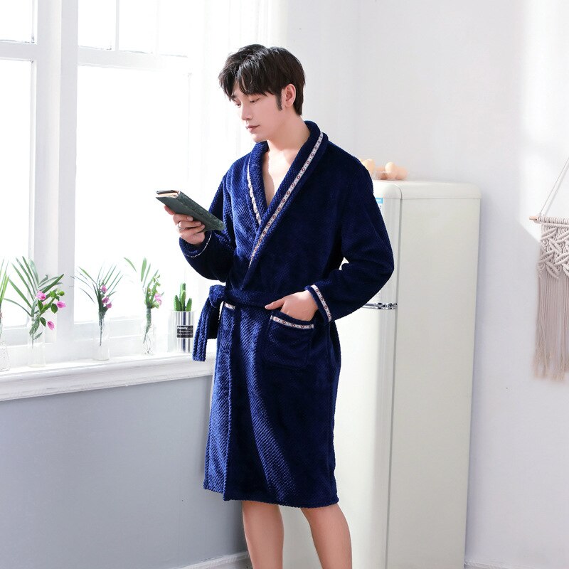JPHCHSC Männer Bademantel - Satin Kimono Robe | Hochzeit Bräutigam Geschenk