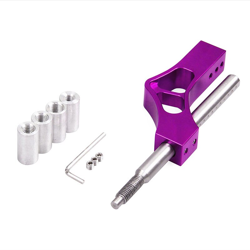 De aluminio de altura ajustable palanca coche pomo del cambio de marchas de palanca de extensión sola curva coche palanca extensor: purple