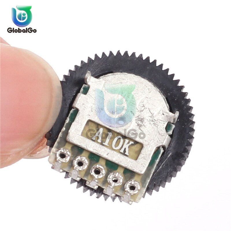 10pcs/Lot A103 10K Duplex Gear Potentiometer Dial for Radio MP3/MP4 Volume Adjustment Switch Potentiometers 16x2mm