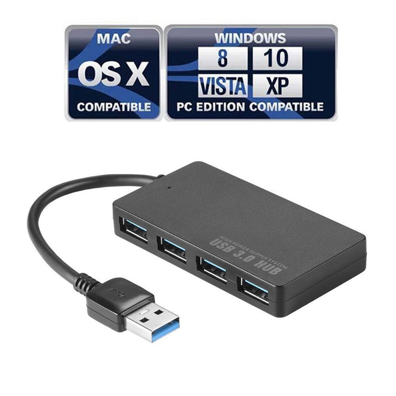 Ultra-fino de alta velocidade 5gbps 4-port usb 3.0 hub adaptador para computador portátil