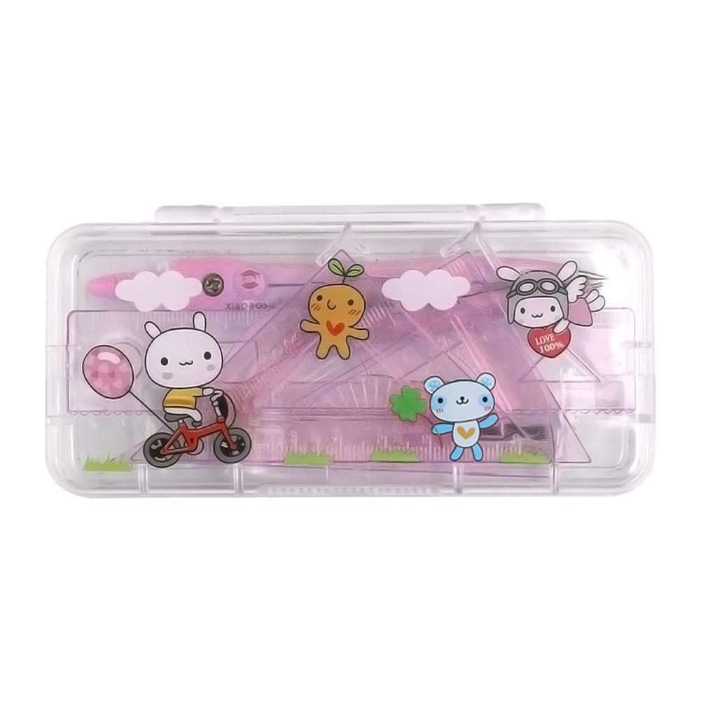Cute Cartoons Drawing Compasses Math Compasses Set With Geometry Rulers Students Scribing Drafting Tools Stationery