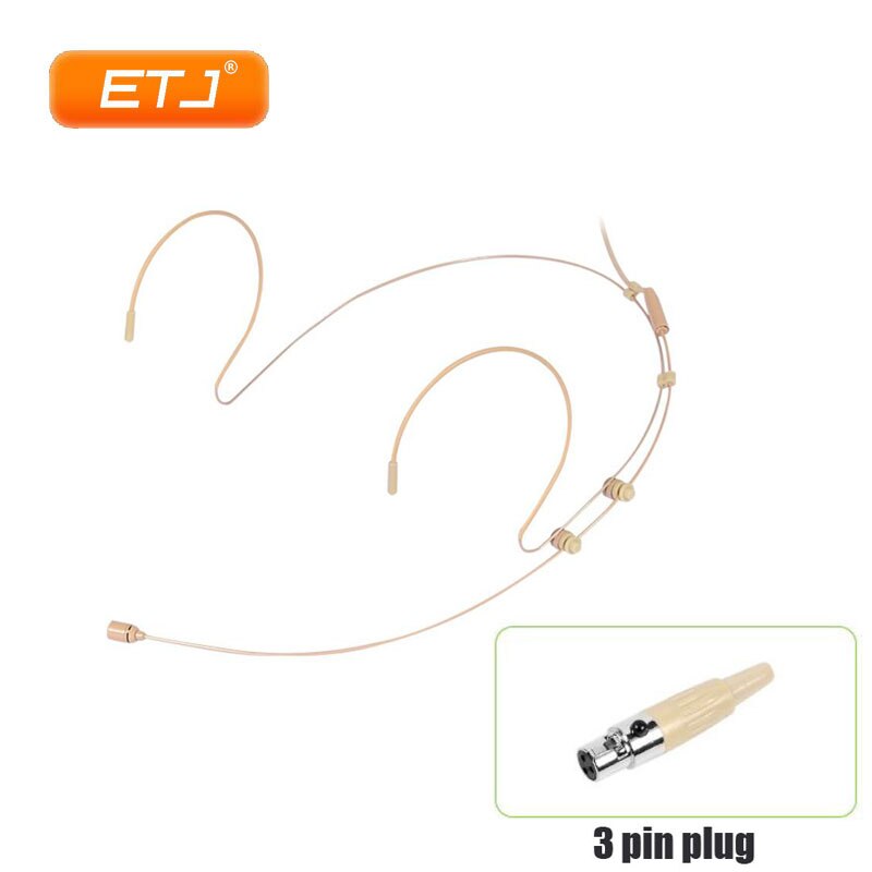 Skin Color High-Grade Ear-Hanging Invisible Microphones Host Headset Condenser Microphone Transmitter XLR: 3 pin