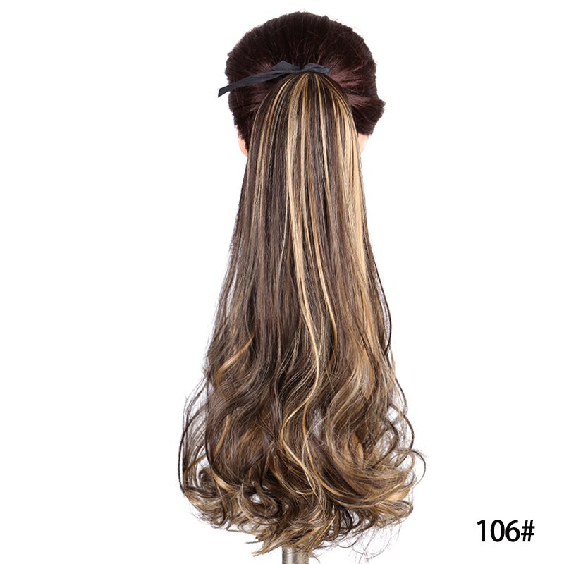 Krullend Natuurlijke Haar Paardenstaart Extensions Hittebestendige Synthetische Hair Extensions Koord Paardenstaart Mumupi: 106