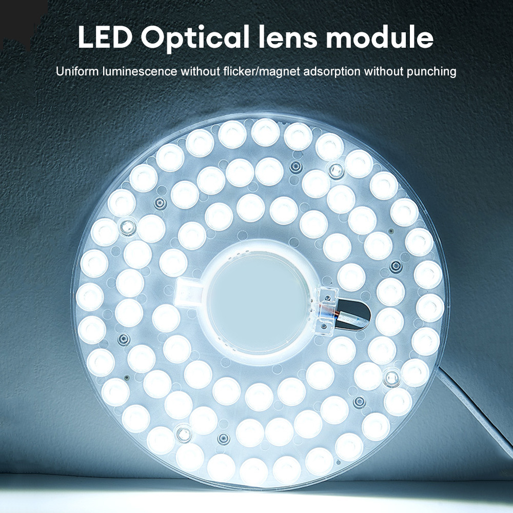 36W 24W 18W 12W LED anillo PANEL círculo luz SMD LED tablero de techo lámpara Circular AC 220V 230V 240V módulo de luz LED