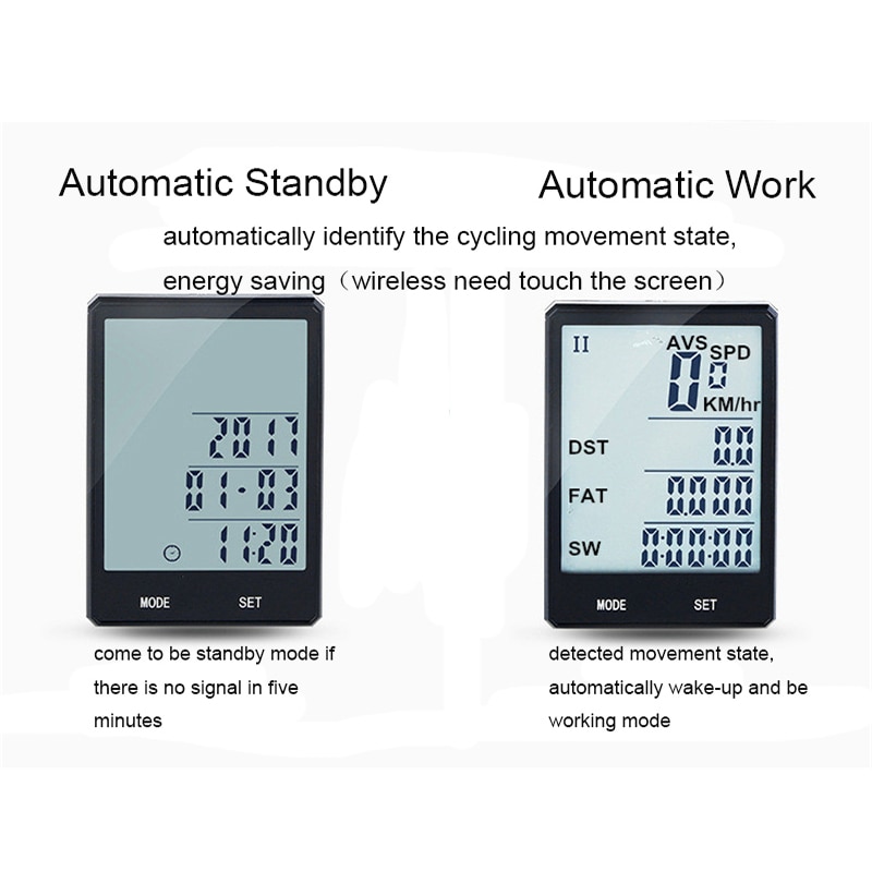 INBIKE Mountain Fiets Computer 2.8 Inch Groot Scherm Fiets Digitale Snelheidsmeter Waterdichte Draadloze Fietsen Meetbare Stopwatch