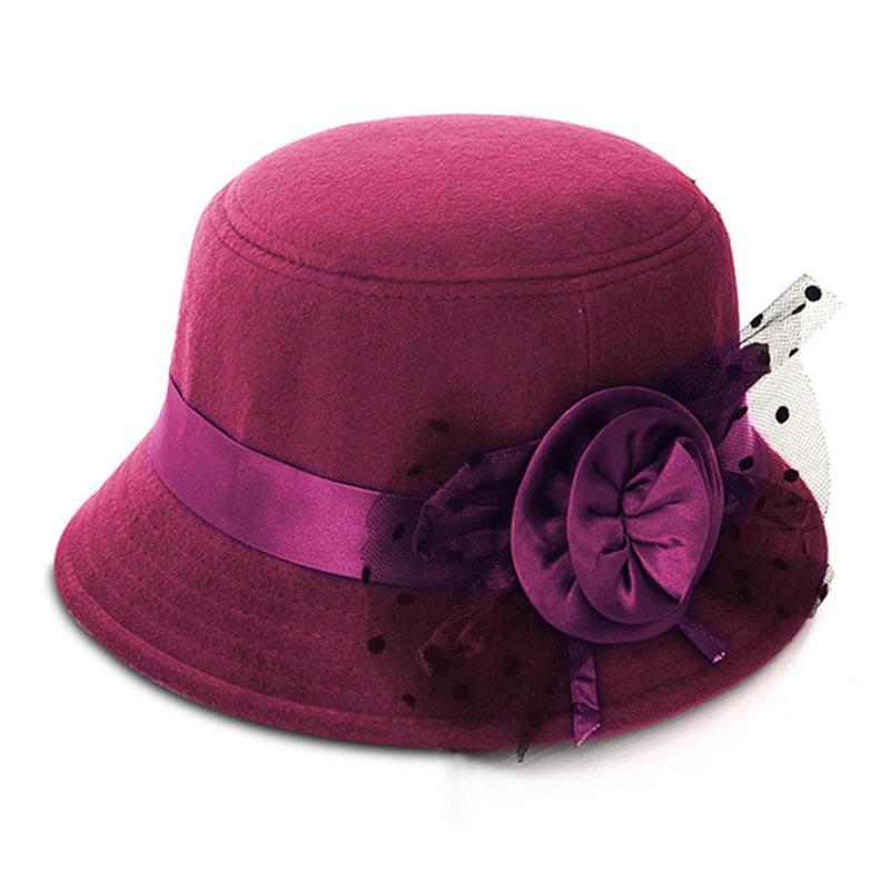 Chapeau seau en laine pour femmes, Cloche en feutre rétro, Vintage britannique