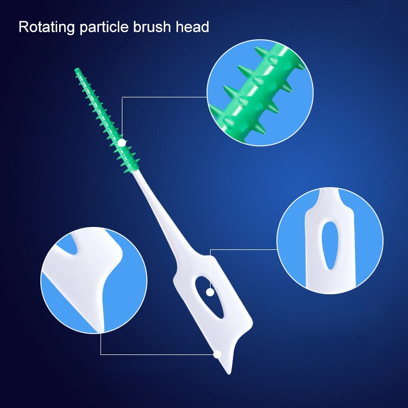 Cepillo Interdental de silicona hilo Dental de 20 piezas palillo de dientes yu-home