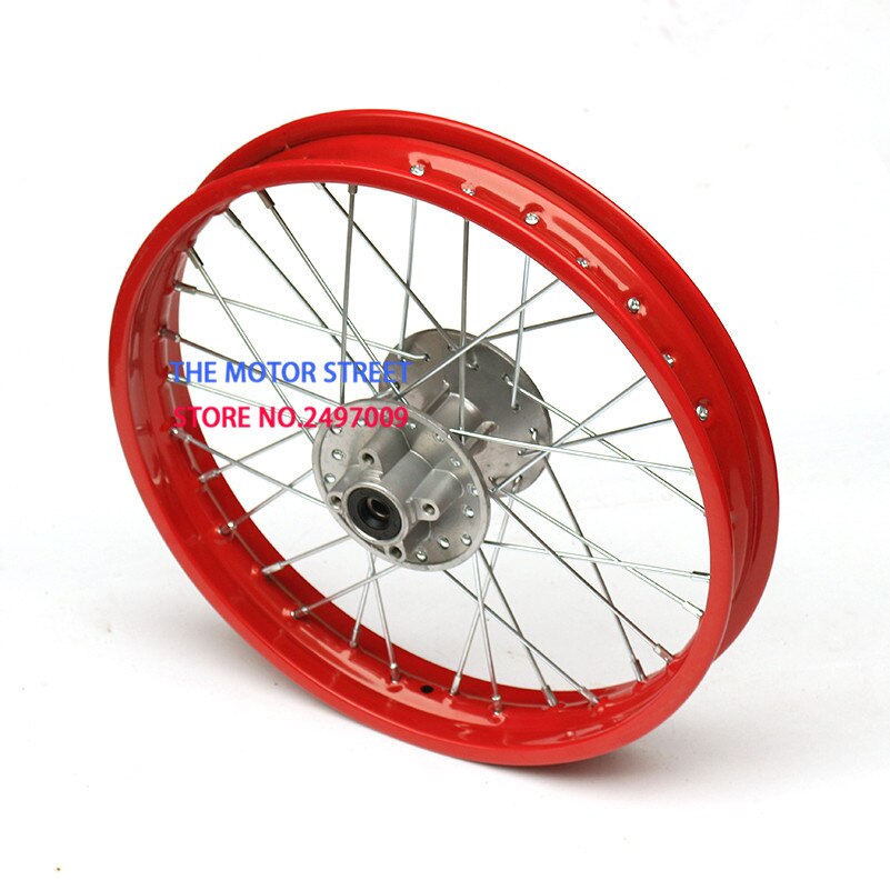 Dirt Pit Bike-fer arrière en acier 1.85-16 pouces | Jantes noires, or, rouge, bleu vert pour KLX Apollo, bonne