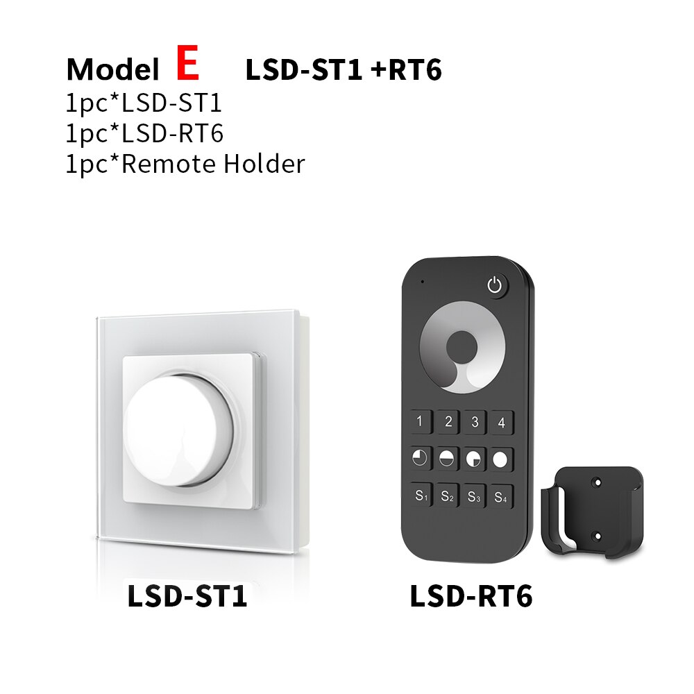 Triac Dimmer LED 220V EU 230V 110V AC Wireless RF Dimmable Knob Light Switch With 2.4G Remote Controller Dimmer for LED Lamps: Model E