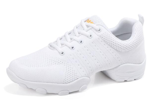 Mesh jazzsko herre moderne bløde ydersål dansesneakers åndbare dansende fitness træningssko