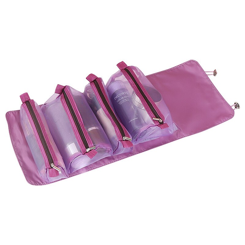 Afneembare Nylon Make-Up Tas Draagbare Grote Capaciteit Vier-In-een Draagbare Vouwen Reizen Cosmetische Opslag Wc tas