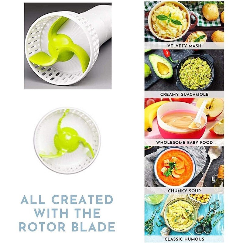 160W Electric Potato Masher For Kitchen Hand Blender Handheld Batter Mixer BPA Free Not Toxic For Baby Food Vegetable Cocina