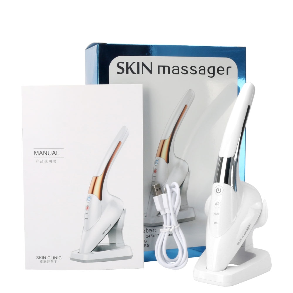 Microcurrent Skin Iron Heating Massager Face Neck Body Massage Anti Wrinkle V-line Face Eye Lifting Skin Tightening Machine