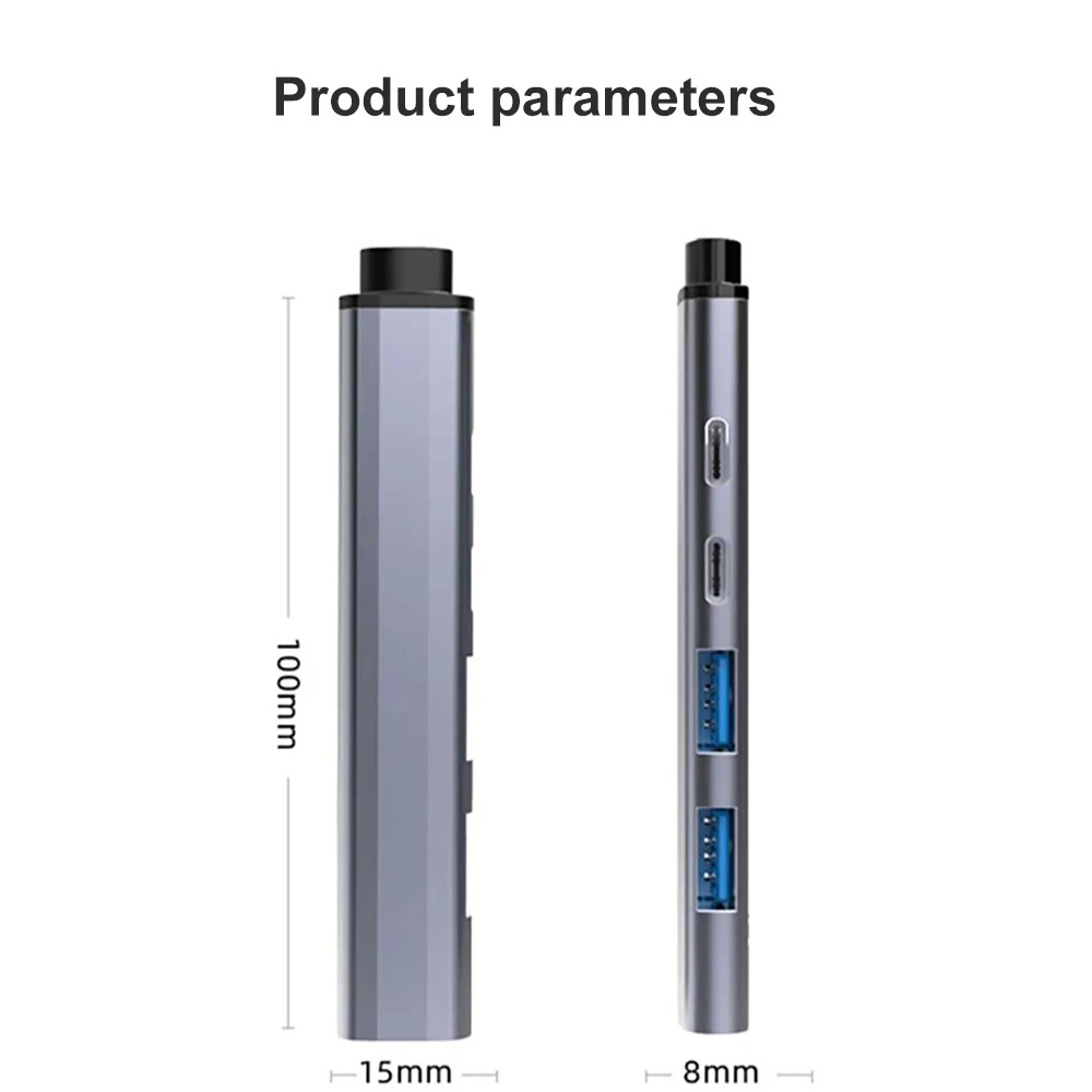 HUB USB C 5 en 2 tipo C a USB 3,0 HUB PD 65W adaptador divisor multi USB OTG para Lenovo Macbook Pro accesorios de computadora