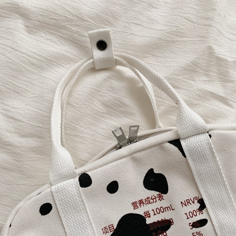 Leuke Meisjes Milks Koe Afdrukken Rugzak Tas Voor Tieners Meisjes Schooltassen Voor Vrouwen Canvas Mode Rugzak Mochilas