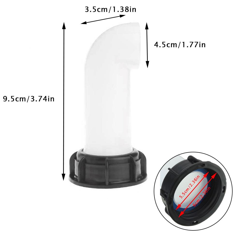 Gevind ibc tank adapter forlænger afløbstuds slange ibc vandtank dyse hane hætte ventil fitting til hjemmehave vandtilslutninger