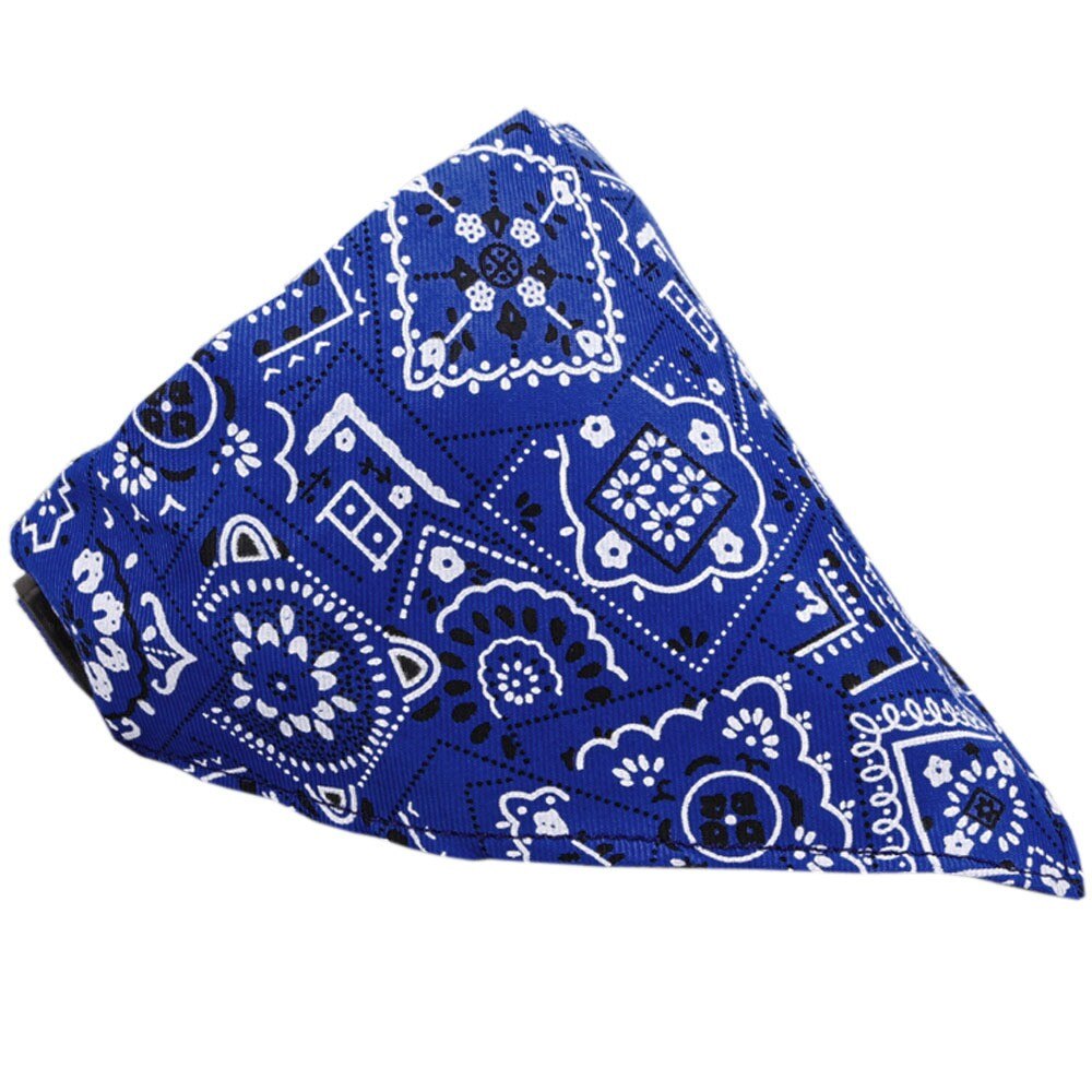 Adjustable Pet Dog Puppy Cat Neck Scarf Bandana Collar Neckerchief Leisure Practical Durable Delicate Convenience: Blue / M