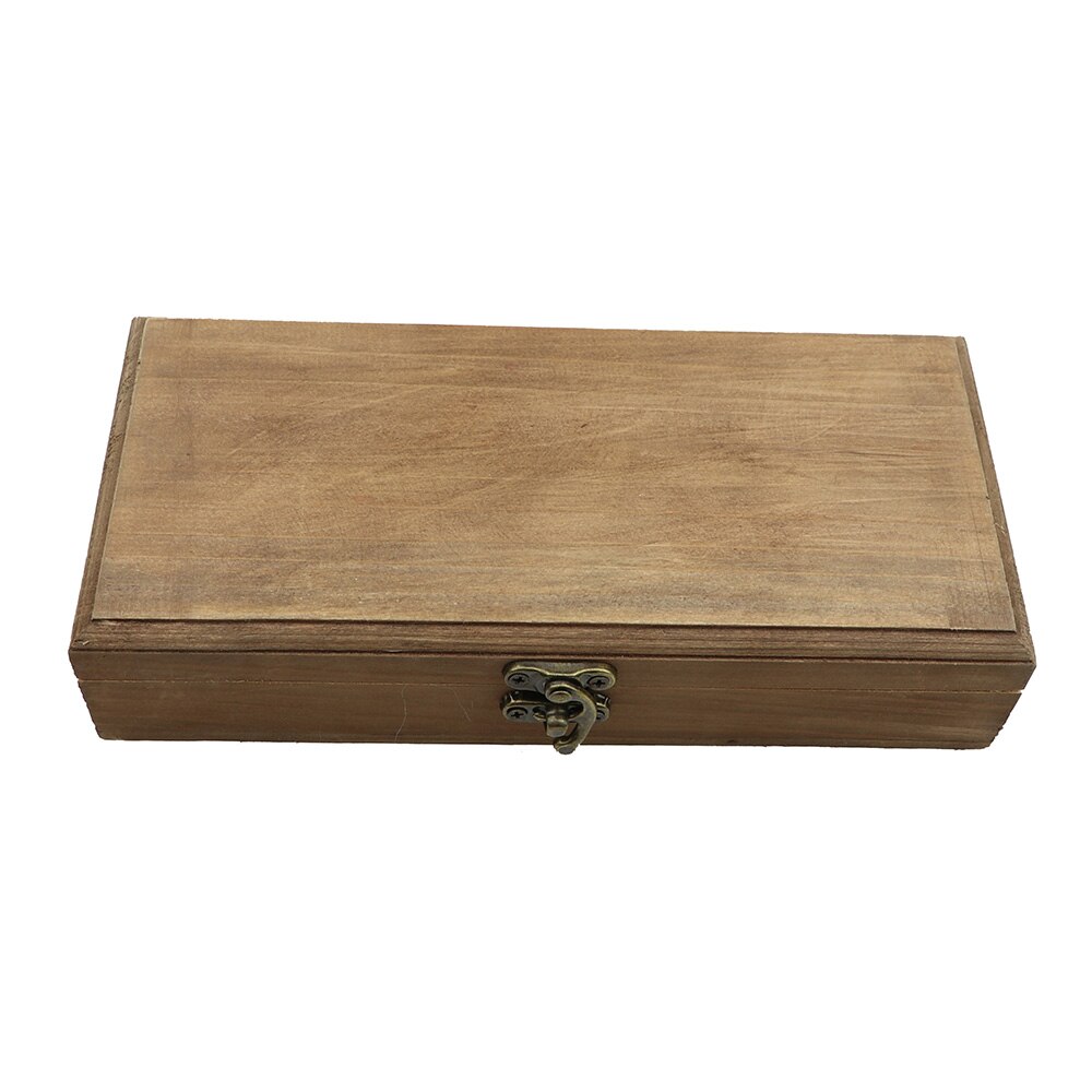 Træ / papir kasser to størrelse kasse ægte træ vintage butterfly hankie slips sæt boks klassisk sort hård karton pakning kasse: 4