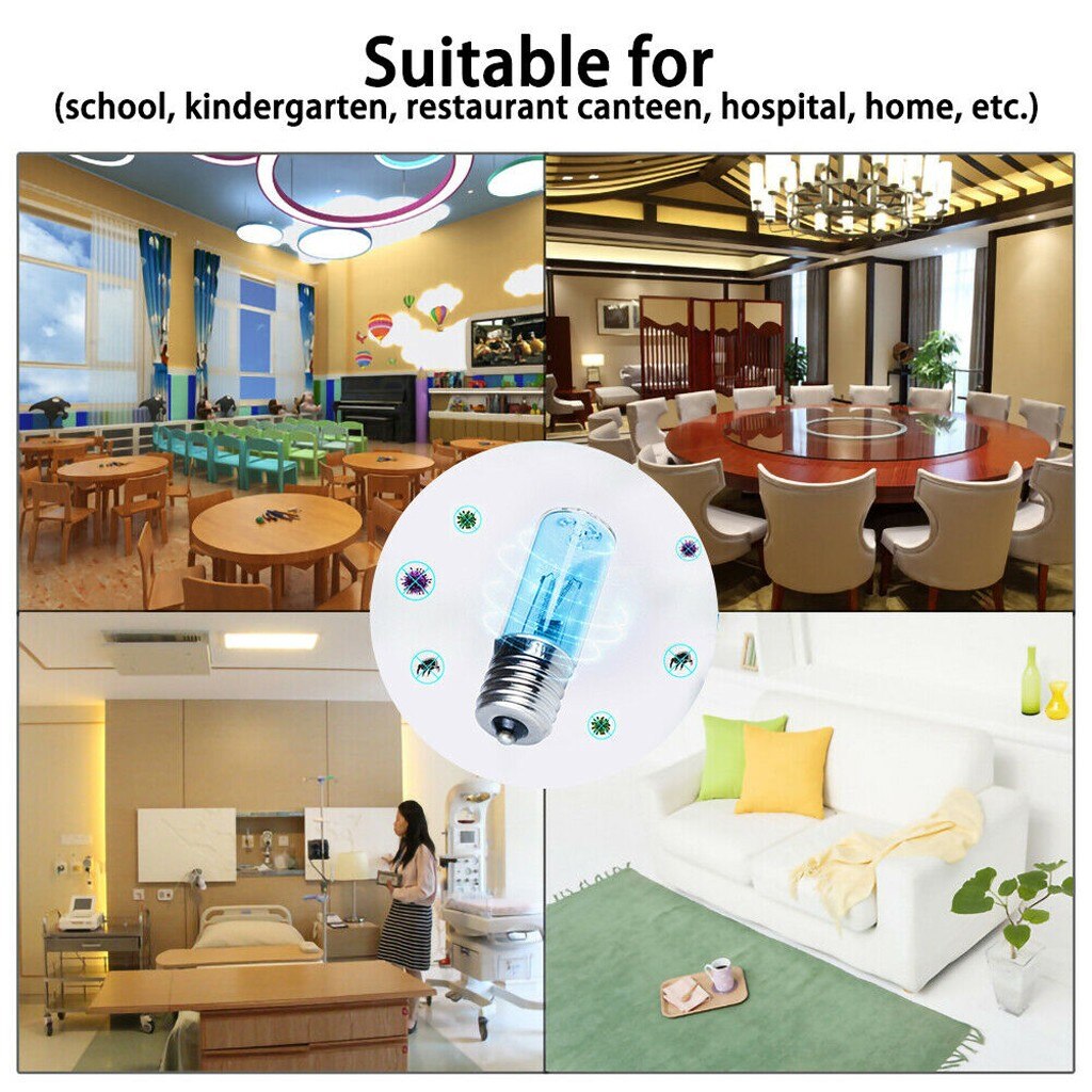 3W E17 Ultraviolet Ozone vis lampe germicide Quartz Tube désinfection pour usage domestique maison UVC stérilisation acariens