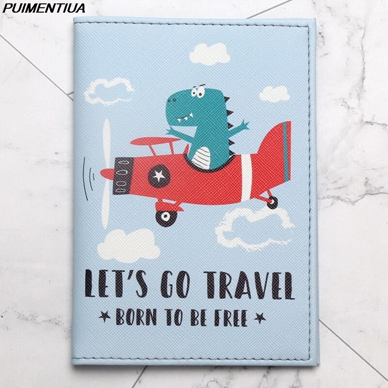 PUIMENTIUA Have A Trip Passport Holders Unisex Travel Passport Cover Bag Pvc Leather 3D Cover On The Passport Travel