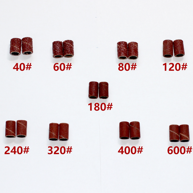 100 stücke Schleifen Ärmel Schleifen Bands Nagel Manikübetreffend Maschine Zubehör Acryl Gel Polieren Entferner Trommel Elektrische Nagel Datei Sanders