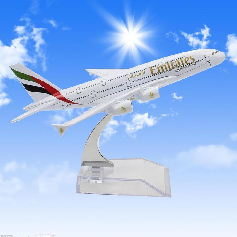 16Cm 1:400 A380 Emirates Airlines Vliegtuigen Model Metalen Model Simulatie Passagier Model Decor Vliegtuig Legering Verjaardag Air J6E2