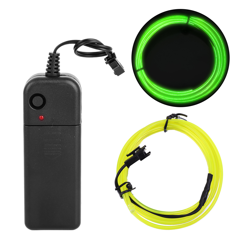 Auto Innen Atmosphäbetreffend Lampe Streifen Scheren Neon- EL Kalt Licht Draht Licht AA Batterie Regler Umgebungs Dekorative Licht Lampe: grau / Kaltes Weiß