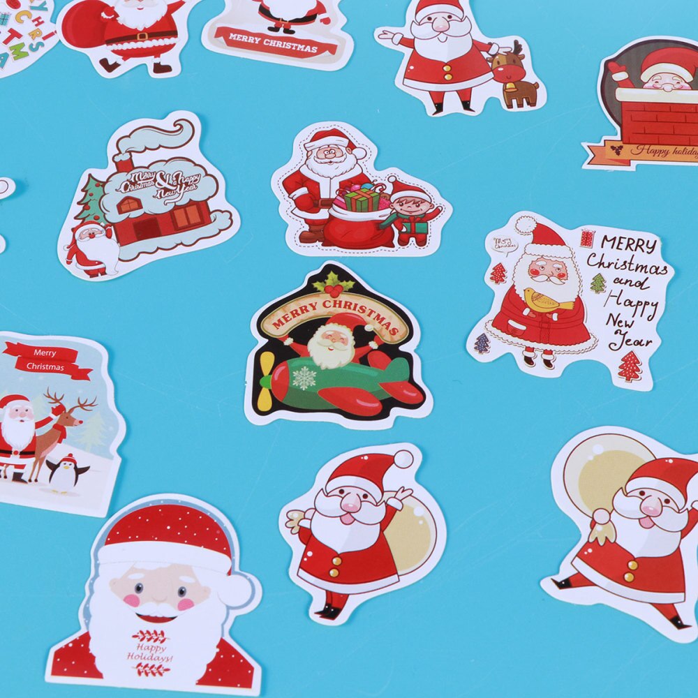 48Stck Santa Claus Aufkleber Selbst-Klebstoff DIY Karikatur Aufkleber Backen Verpackung Etikett Verpackung Aufkleber Dekoration Abdichtung Paster für