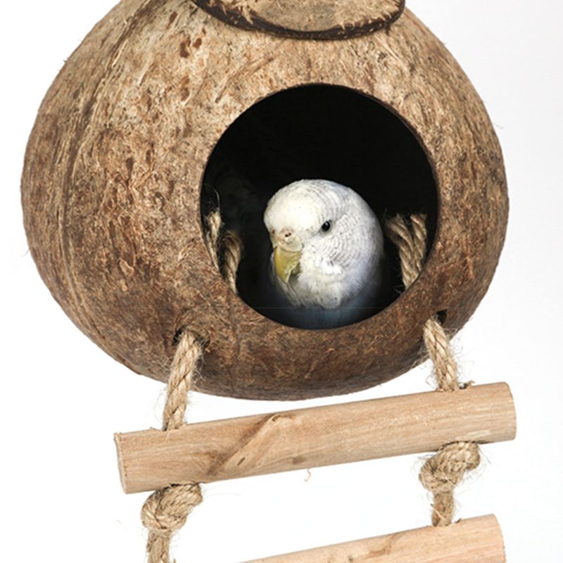 Coconut Shell Bird House Tiger Skin Pearl Bird Parrot Nest Big Bird Nest Warm Anti-bite Bird NestDrop Ship