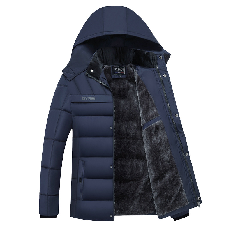 Giacca invernale da uomo  -20 gradi spessa calda da uomo casuale parka cappotto con cappuccio in mucchio giacche da uomo capispalla jaqueta masculina: Marina / M