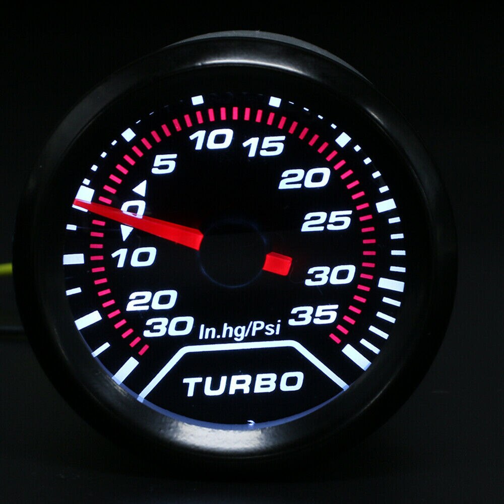 Universal turbo boost gauge kit dc  (10-15v) 12v 52mm psi tryk dele