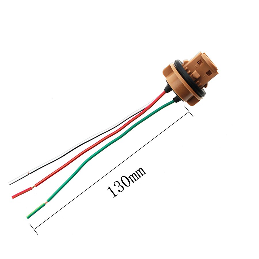 Yccpauto 2 stk  t20 7440 7443 pære socket holder  w21/5w w21w led lys basen koble ledningene kabel for bil auto parkeringslys
