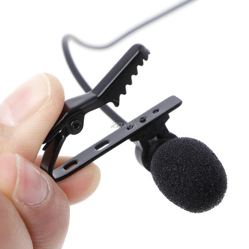 Clip-On Lapel Hands-Free Microphone Mic For PC Laptop Tablet Cell Phone
