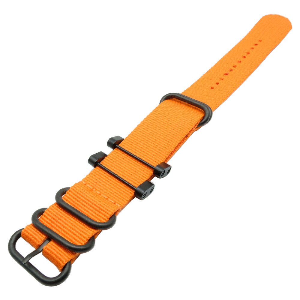 Nato Voor Suunto Core Nylon Strap Band Kit W Lugs Adapters 24 Mm Zulu Horlogebanden Nylon Smart armband Voor Mannen: Oranje