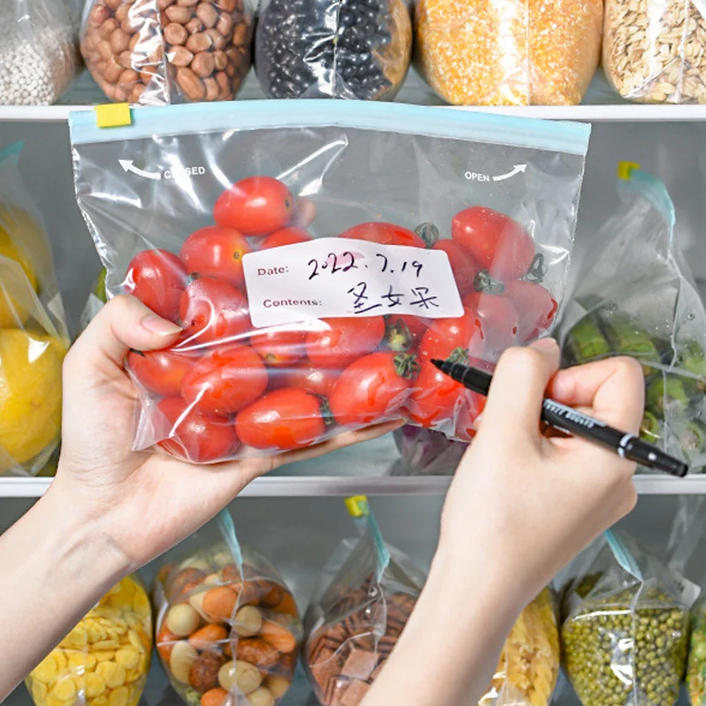 10/20Pcs Reusable Zipper Bag Stand Up Zip Shut Plastic Freezer Bag Fruit Vegetable Ziplock Kitchen Food Storage Organizer Pouch