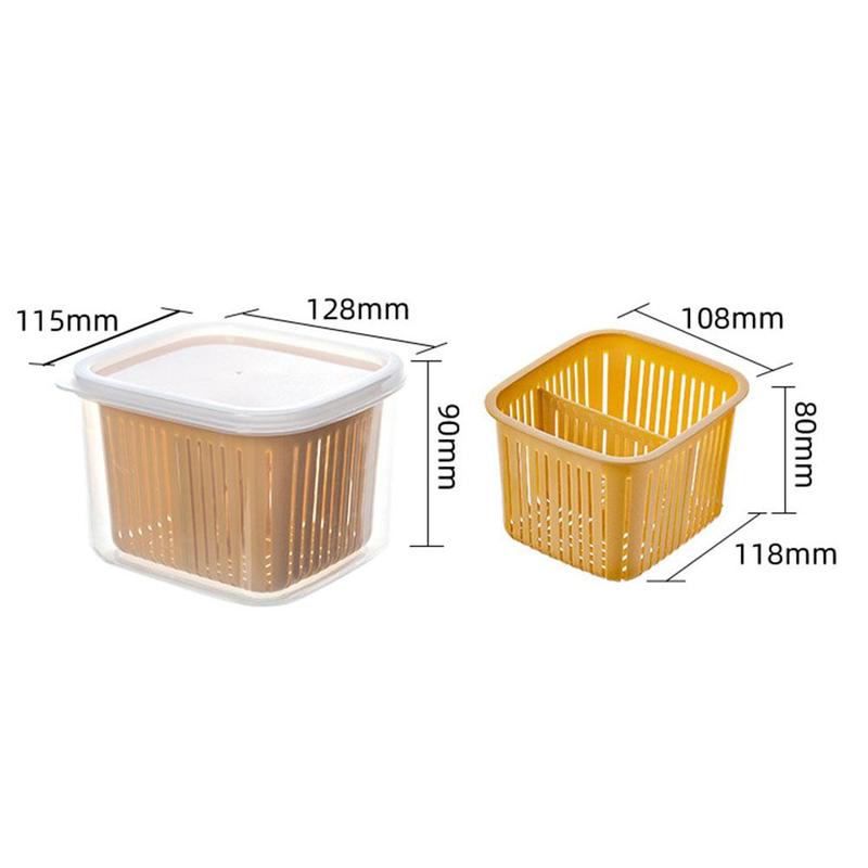 Escurridor de cebolla verde compartimentada, caja de accesorios de almacenamiento para mantener fresca la cebolla sellada, Kit Y3Q0