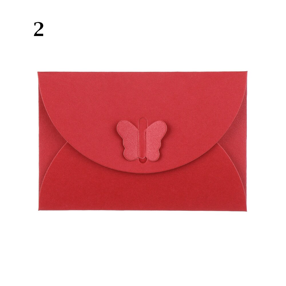 Sobres de papel con hebilla para tarjetas, cartera pequeña de Papel Kraft para postales, sobres de invitación, papelería de oficina, 5 unids/set por juego