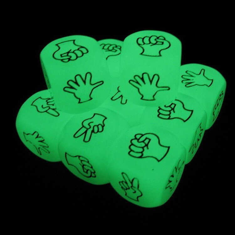 2/4/6Pcs Funny Dice Board Games Toy Finger-guessing Game Dice Rock Paper Scissors Stone Game Family Party Supplies ZXH